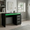 Ver imagem 5 de Mesa Escrivaninha e Gaveteiro para Escritorio B29 Preto Verde Novam
