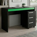 Ver imagem 4 de Mesa Escrivaninha e Gaveteiro para Escritorio B29 Preto Verde Novam