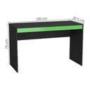 Ver imagem 3 de Mesa Escrivaninha e Gaveteiro para Escritorio B29 Preto Verde Novam