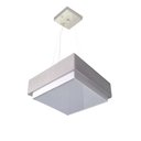 Ver imagem 1 de Lustre para Sala de Jantar Vivare Md-4402 Cúpula em Tecido 40x40cm Cor Rustico-cinza Bivolt
