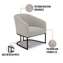 Ver imagem 4 de Sofá Namoradeira e 2 Poltronas Industrial Pto Stella Bouclê Cinza D03 - D'Rossi