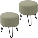 Ver imagem 1 de Kit 2 Puff Puf Para Sala Pes Metal Small Veludo SL 940 Peer