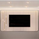 Ver imagem 1 de Painel para TV 75 pol com LED Orgânico Dion D05 Off White - Lyam Decor