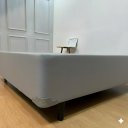 Ver imagem 3 de Cama Box Queen Bipartida 79 Diversas Cores (158x198x40):corino Cinza/queen