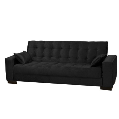 Sofá Cama para Sala de Estar Lisboa com Botonê - Ibiza Suede Animale - 75
