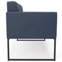 Ver mais imagens de Sofá Namoradeira Base Industrial Preto Ana Suede Azul Marinho - Ibiza