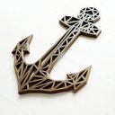 Ver imagem 2 de Quadro / Quadrinho Âncora 28cm - Marinheiro, Decoração:Bronze