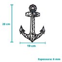 Ver imagem 3 de Quadro / Quadrinho Âncora 28cm - Marinheiro, Decoração:Bronze