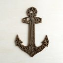 Ver imagem 1 de Quadro / Quadrinho Âncora 28cm - Marinheiro, Decoração:Bronze
