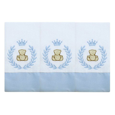 Jogo de Fralda de Boca - Thed:thed Azul