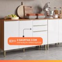 Ver mais imagens de Armário de Cozinha Completa 8 Portas 2 Gavetas 100% MDF Reflecta Clara
