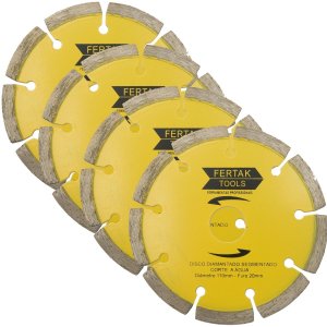 Disco de Corte Diamantado Segmentado 110x20mm | 04 Un