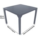 Ver imagem 3 de Mesa Quadrada Haiti 60cm Tampo Ripado em Alumínio Trama