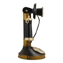 Telefone de Disco 26x13x13cm Estilo Retrô - Vintage - 5