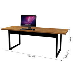 Mesa Industrial 190x80 com Pés de Ferro e Tampo 100% Mdf - Ideal para Sala de Reunião ou Mesa do Dir - 3