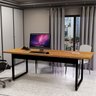 Mesa Industrial 190x80 com Pés de Ferro Ideal para Sala de Reunião ou Mesa do Dir - 2