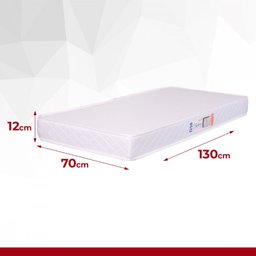Colchão Berço Hellen de Espuma D18 Pro Confort Baby 70x130x12cm Branco  - 3