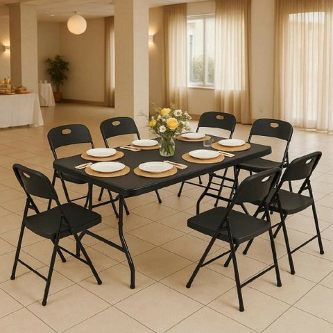 Mesa Dobrável Vira Maleta com Alça Portátil 1.80m