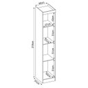 Ver imagem 3 de Guarda Roupa Roupeiro Armário 1 Porta Módulo Branco para Quarto - Bela Móveis