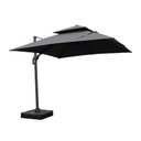 Ver imagem 1 de Ombrelone Lateral com Base 150 Lt Hdpe Tulum Rivatti 300 Cm (larg) Alumínio Capa Poliéster Grafite