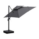 Ver imagem 3 de Ombrelone Lateral com Base 150 Lt Hdpe Tulum Rivatti 300 Cm (larg) Alumínio Capa Poliéster Grafite