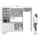 Ver imagem 4 de Cozinha Modulada 276,5m 8 Portas 5 Gavetas com Torre de Geladeira Americana Henn - Branco/calcare