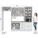 Ver imagem 3 de Cozinha Modulada 276,5m 8 Portas 5 Gavetas com Torre de Geladeira Americana Henn - Branco/calcare