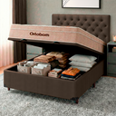 Ver imagem 4 de Conjunto Cama Box Bau Blindado Casal + Colchão Molas Ensacadas Airtech Ortobom + Cabeceira
