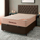 Ver imagem 1 de Conjunto Cama Box Bau Blindado Casal + Colchão Molas Ensacadas Airtech Ortobom + Cabeceira