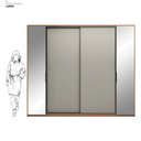 Ver imagem 5 de Guarda Roupa Casal 4 Portas com Espelho e 4 Gavetas Laredo - Amêndola/nude Prime Tx