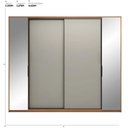 Ver imagem 2 de Guarda Roupa Casal 4 Portas com Espelho e 4 Gavetas Laredo - Amêndola/nude Prime Tx