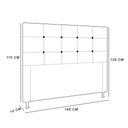 Ver imagem 3 de Cabeceira Casal Cama Box 140cm para Quarto Stambul Suede Marrom M11 - D’Rossi