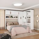 Ver imagem 2 de Guarda Roupa Casal Modulado Sevilha 5 Portas 2 Portas 8 Gavetas Premium Carioca Móveis