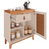 Aparador Buffet Café Para Sala de Estar 01 Porta 01 Gaveta Rubi C03 Off White Noce - Lyam Decor - 5