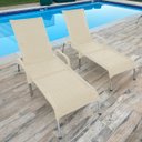 Ver imagem 2 de Kit 2 Espreguiçadeiras Reclinável Alumínio Madrid Fendi