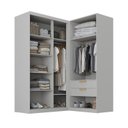 Ver imagem 5 de Guarda-Roupa Planejado de Canto 2 Peças 4 Portas com 2 Portas de Correr Jade CabeCasa MadeiraOriginals Cinza/Urbano