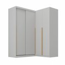 Ver imagem 2 de Guarda-Roupa Planejado de Canto 2 Peças 4 Portas com 2 Portas de Correr Jade CabeCasa MadeiraOriginals Cinza/Urbano