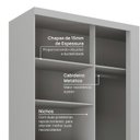Ver mais imagens de Guarda-Roupa Planejado de Canto 2 Peças 4 Portas com 2 Portas de Correr Jade CabeCasa MadeiraOriginals Cinza/Urbano