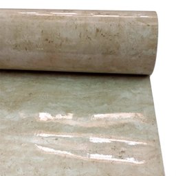 Papel de Parede Mármore Travertino Bege Ultra Brilhante Vinil Adesivo Impermeável Pia Box Piso 2mts - 5