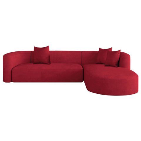 Sofá Modular Celinne Luxuoso Sala de Estar Decoração Luxo 265cm Suede