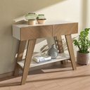 Ver imagem 1 de Aparador para Sala de Estar 2 Portas Malibu Artely Cinamomo/Off White