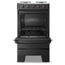 Ver imagem 4 de Fogão Esmaltec Ideal Pop 4 Bocas Preto com Forno Limpa Fácil