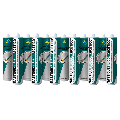 Mastique® Silicone Acético Original (Kit 12 tubos)