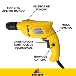 Furadeira de Impacto 750w com Mandril de Engate Rápido para Concreto e Ferro - 4