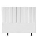 Ver imagem 2 de Kit Cabeceira e Calçadeira Baú King 195cm Carla Suede Branco - D A DECOR