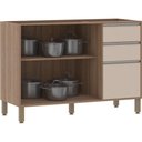 Ver imagem 4 de Balcão Cozinha 120 Cm 2 Portas 3 Gavetas Connect Lari Luciane Móveis
