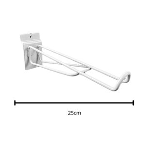 10 Mao Francesa para Painel Arame 25cm 4mm Branco