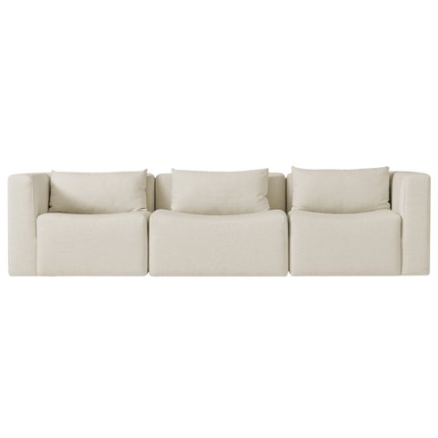 Sofá 3 Lugares Billy 210cm Orgânico Luxo Recepção Bouclé