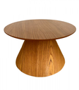 Ver imagem 3 de Mesa Cone de Centro Redonda 70 cm Base Freijó Tampo Freijó Personal Móveis Desing Mesa de Centro Con