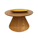 Ver imagem 1 de Mesa Cone de Centro Redonda 70 cm Base Freijó Tampo Freijó Personal Móveis Desing Mesa de Centro Con